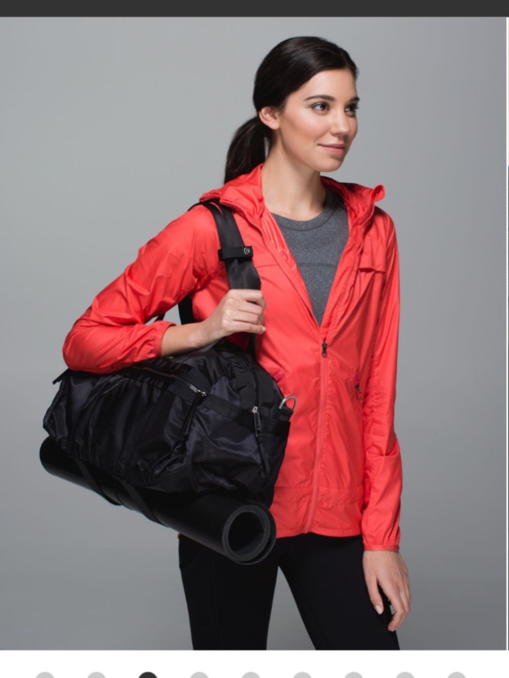lululemon athletica Black Gym Duffel Bag yoga bag